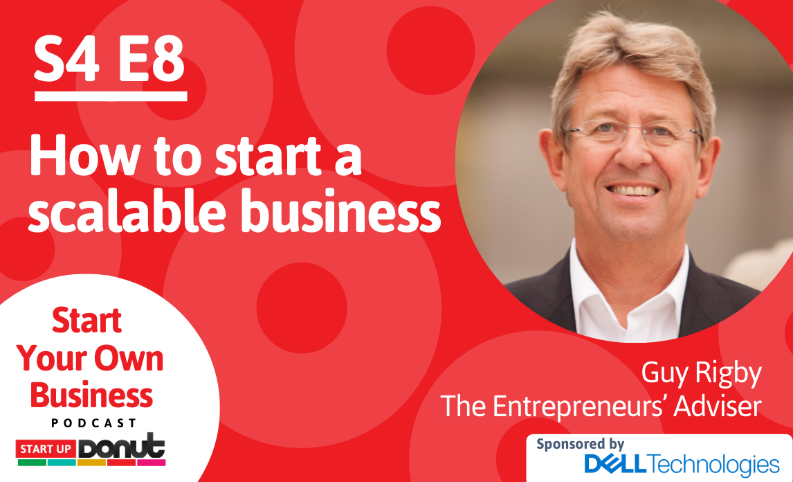 Cover image for S4E8 of the Start Your Own Business podcast titled How to start a scalable business with Guy Rigby as our special guest