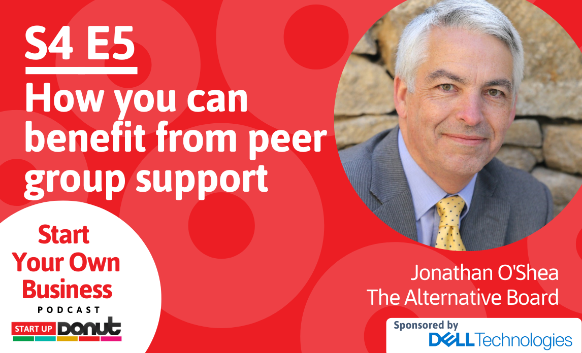 Cover image for S4E6 of the Start Your Own Business podcast titled How small business owners can gain from peer group support with Jonathan O’Shea as our special guest